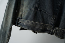 Load image into Gallery viewer, UNISEX - RIDER - DENIM BIKER JACKET (navywashed)
