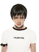 Load image into Gallery viewer, SSSS - MEN - Im just a boy - Baby tee (white)
