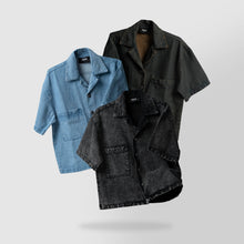 Load image into Gallery viewer, MEN - DANIEL - DENIM SHIRT (blue/greywashed)
