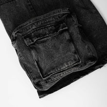 Lade das Bild in den Galerie-Viewer, UNISEX - BEN - MULTI POCKETS JEANS (greywashed)
