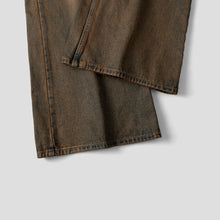 Load image into Gallery viewer, UNISEX - Rusty - Faux Leather Jeans (mustard)
