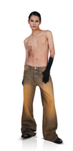 Load image into Gallery viewer, UNISEX - Rusty - Faux Leather Jeans (mustard)
