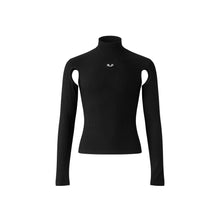 Load image into Gallery viewer, SSSS - WOMEN - Cinched high collar top (black)
