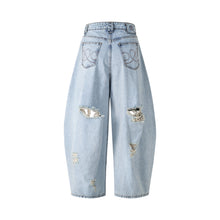 Load image into Gallery viewer, SSSS - UNISEX - Distressed balloon - Jeans (blue/dark)
