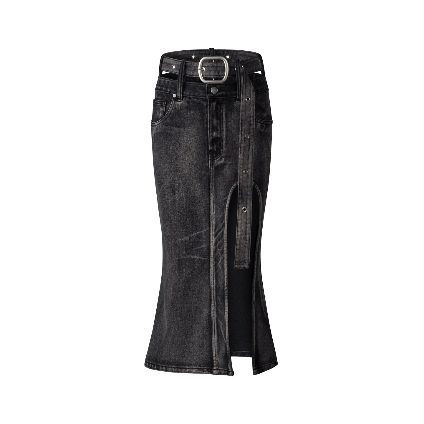 ATLU - Buckle - Cut out skirt (blackwash)