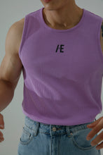 Load image into Gallery viewer, MEN - LOGO TANKTOP (white/purple/black)
