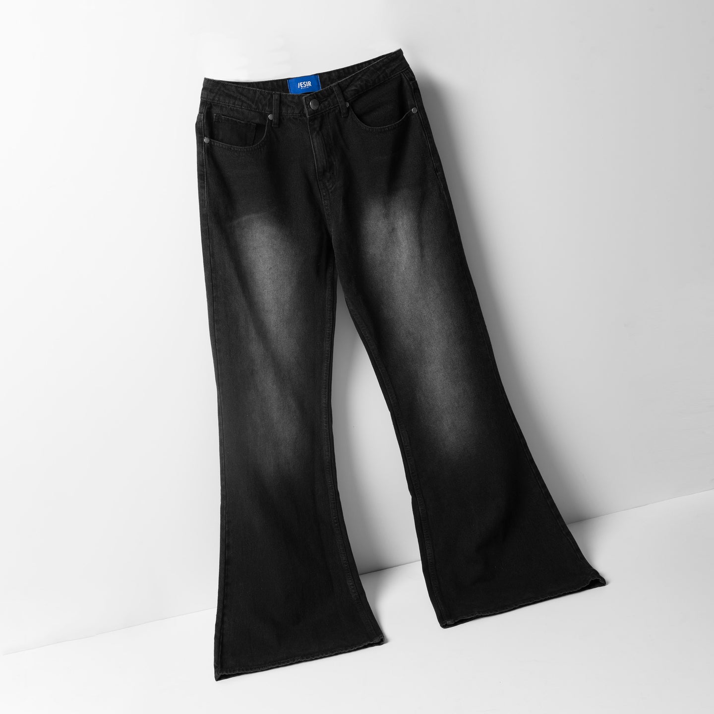 UNISEX - Noah - Jean évasé (bleu/noir)