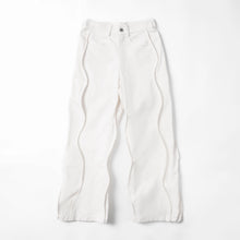 Load image into Gallery viewer, MEN - KAKI WAVE PANTS (white/black)
