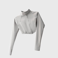 Load image into Gallery viewer, WOMEN - CROPPED L JACKET (darkgrey/lightgrey)
