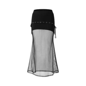 WOMEN - Pharsa - Sheer mesh long skirt