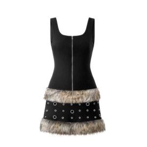 SSSS - WOMEN - Regina Faux - Mini Dress (black)