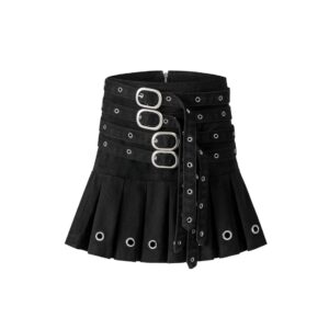 SSSS - WOMEN - Multi Buckle Pleated - Skirt (black)