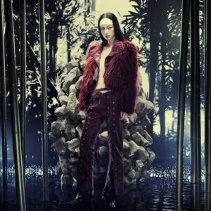 Woman - Shu musha - Low waist leather pant
